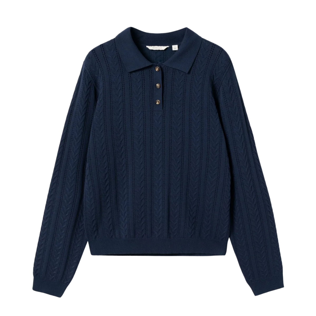 N-Mecca LS Knit Polo - Navy