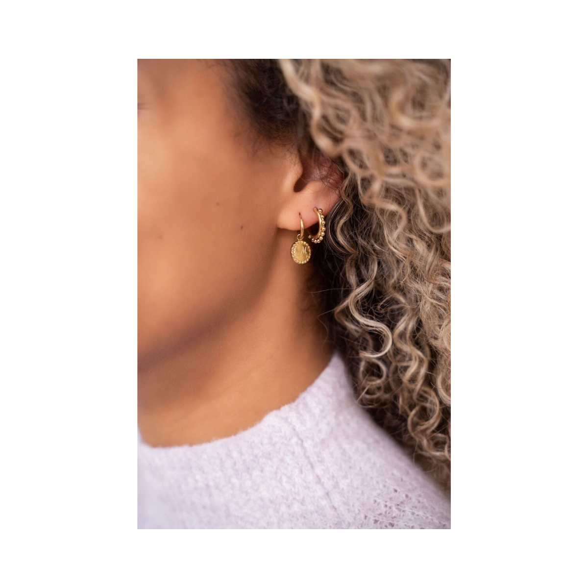 Oorringen Klein Bolletjes - 1200 Gold