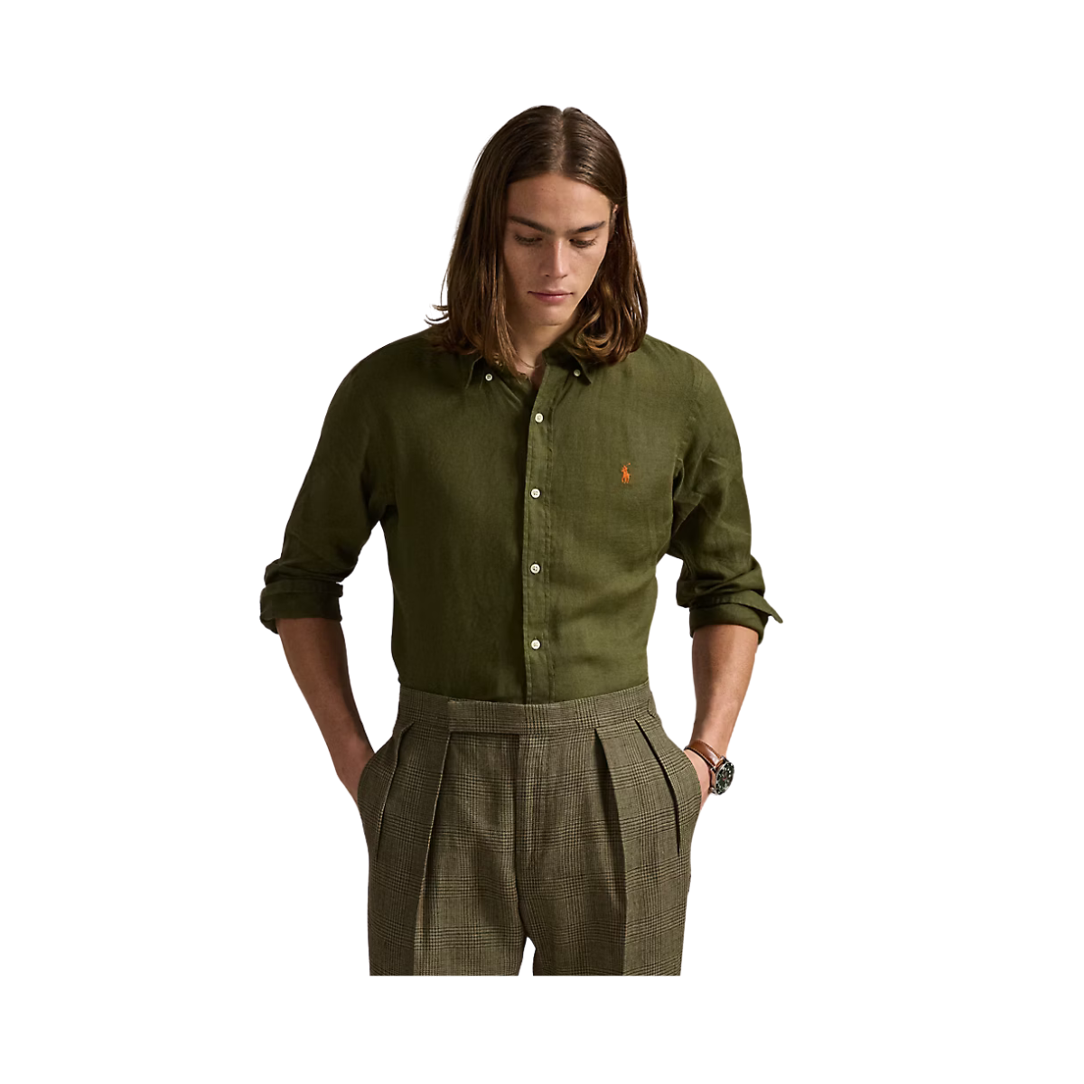 Long Sleeve Sport Shirt - New Olive