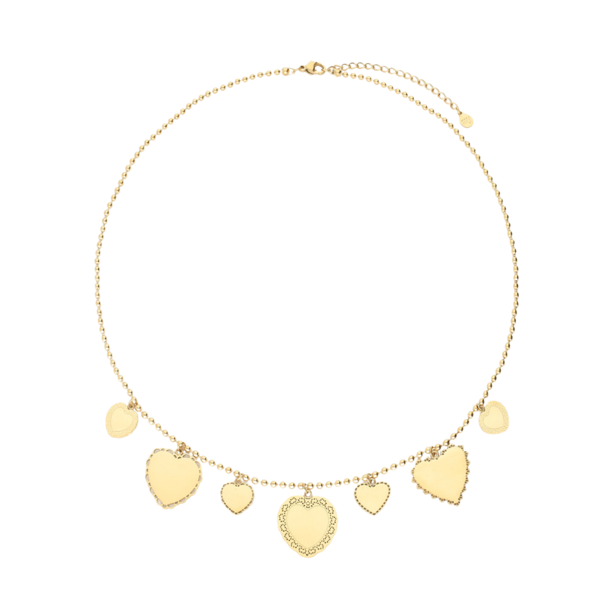 Necklace 7 Hearts - Gold