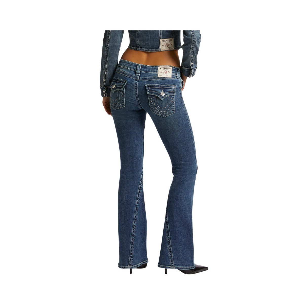 Joey Low Rise Flap - Dark Wash