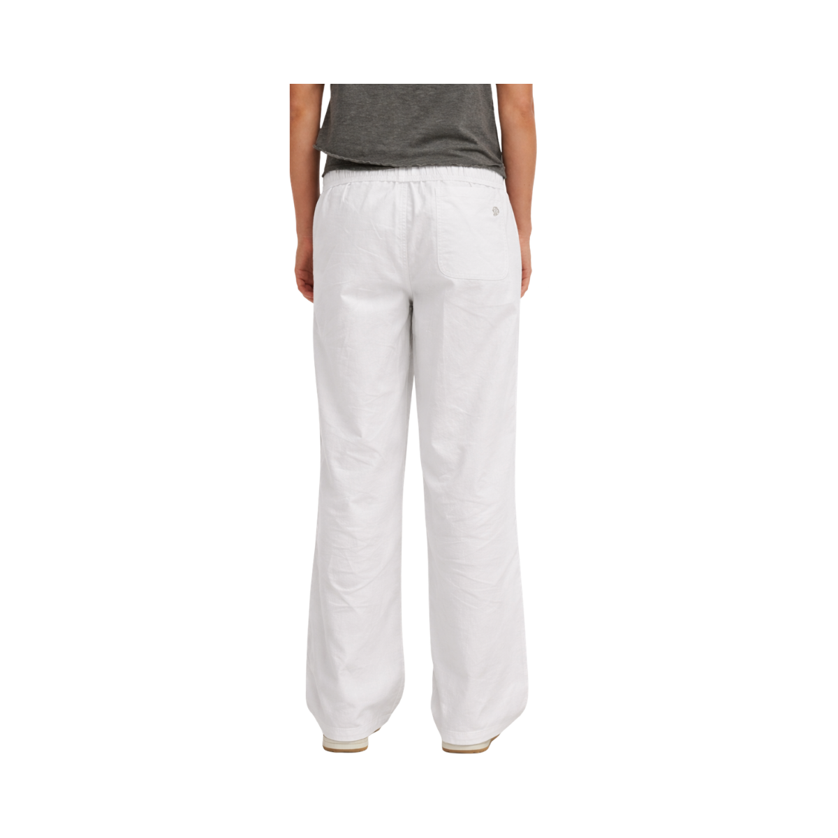 Cotton Elastic Trouser - Optic
