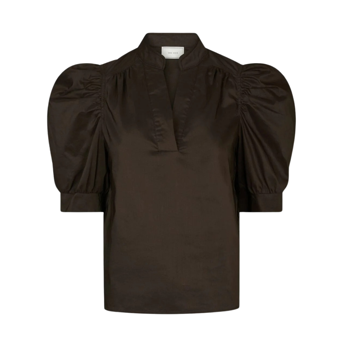 Roella Poplin Blouse - Chocolate Brown