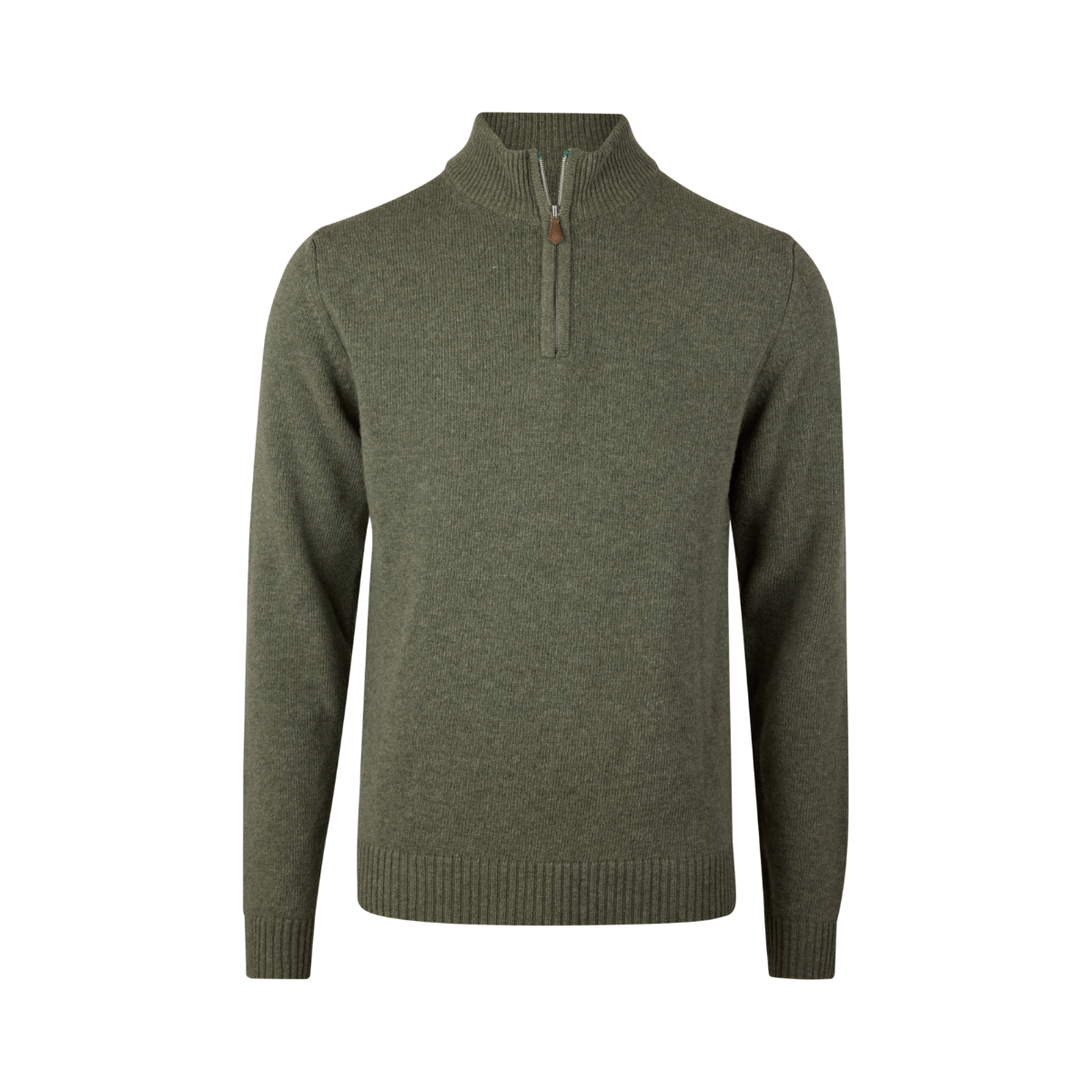 Pullover Knitted Half Zip - Green