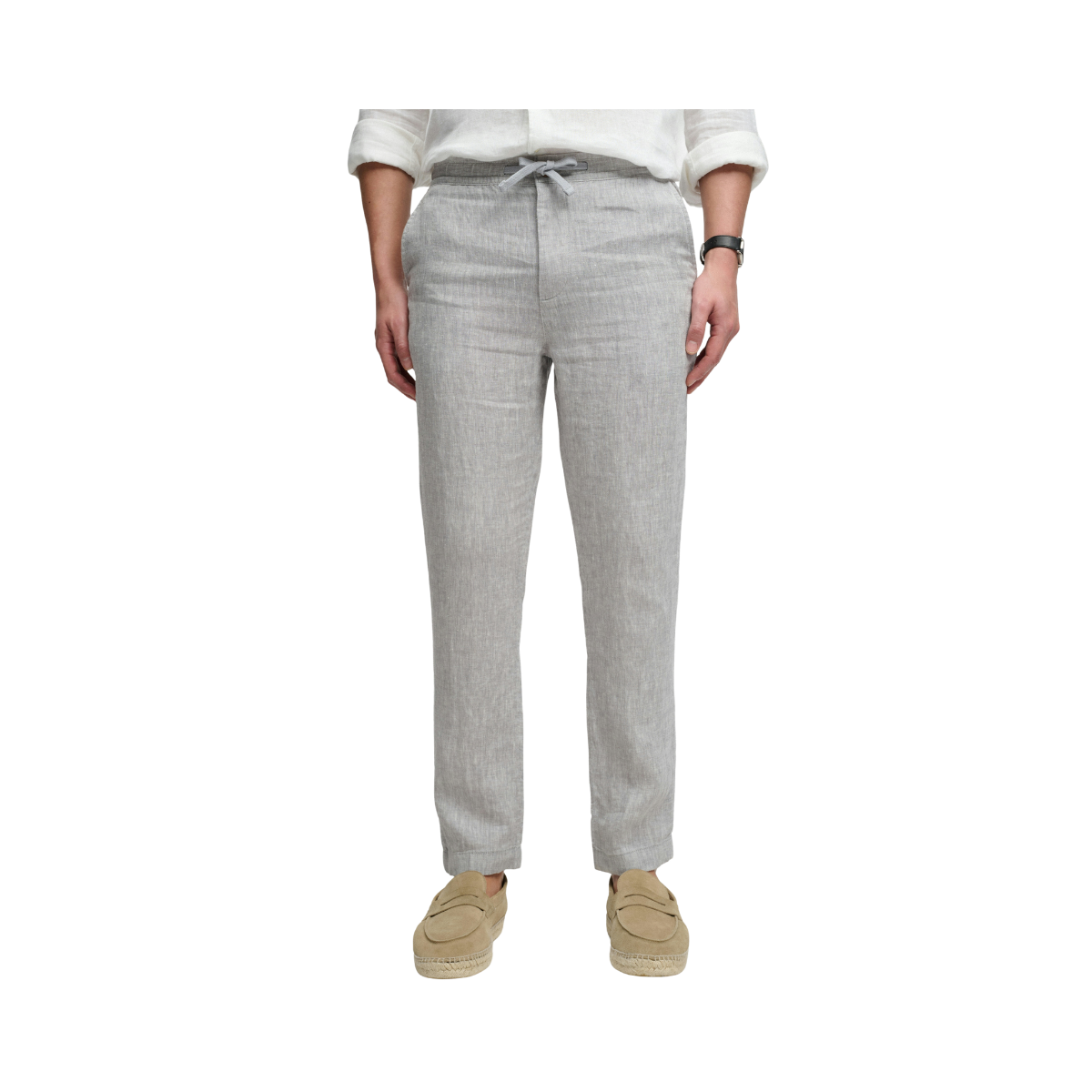 Merchant Linen Pant - Ash Grey Chambray