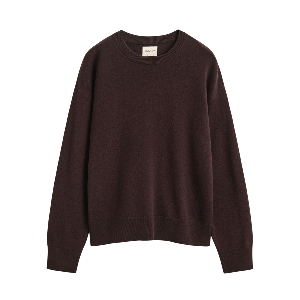 Superfine Lambswool C-Neck - Deep Brown