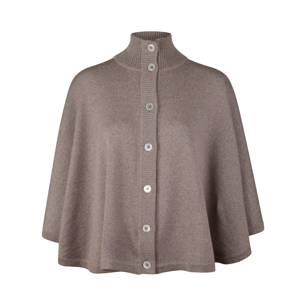 Kylie Knit Cape - Light Brown