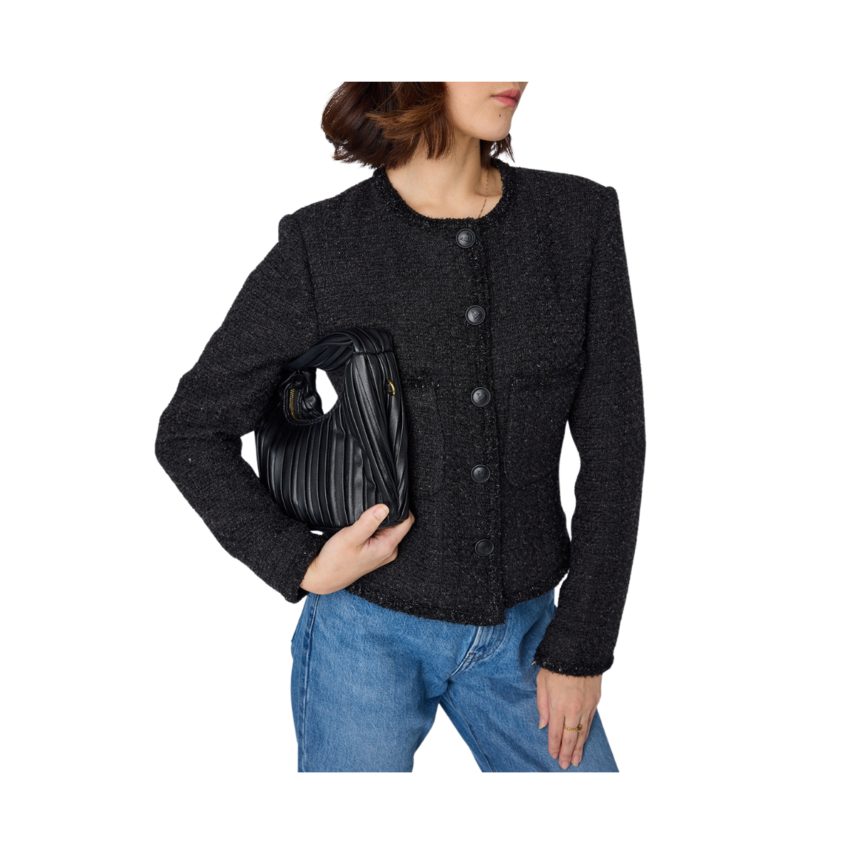 Alexa Tweed Jacket - Black