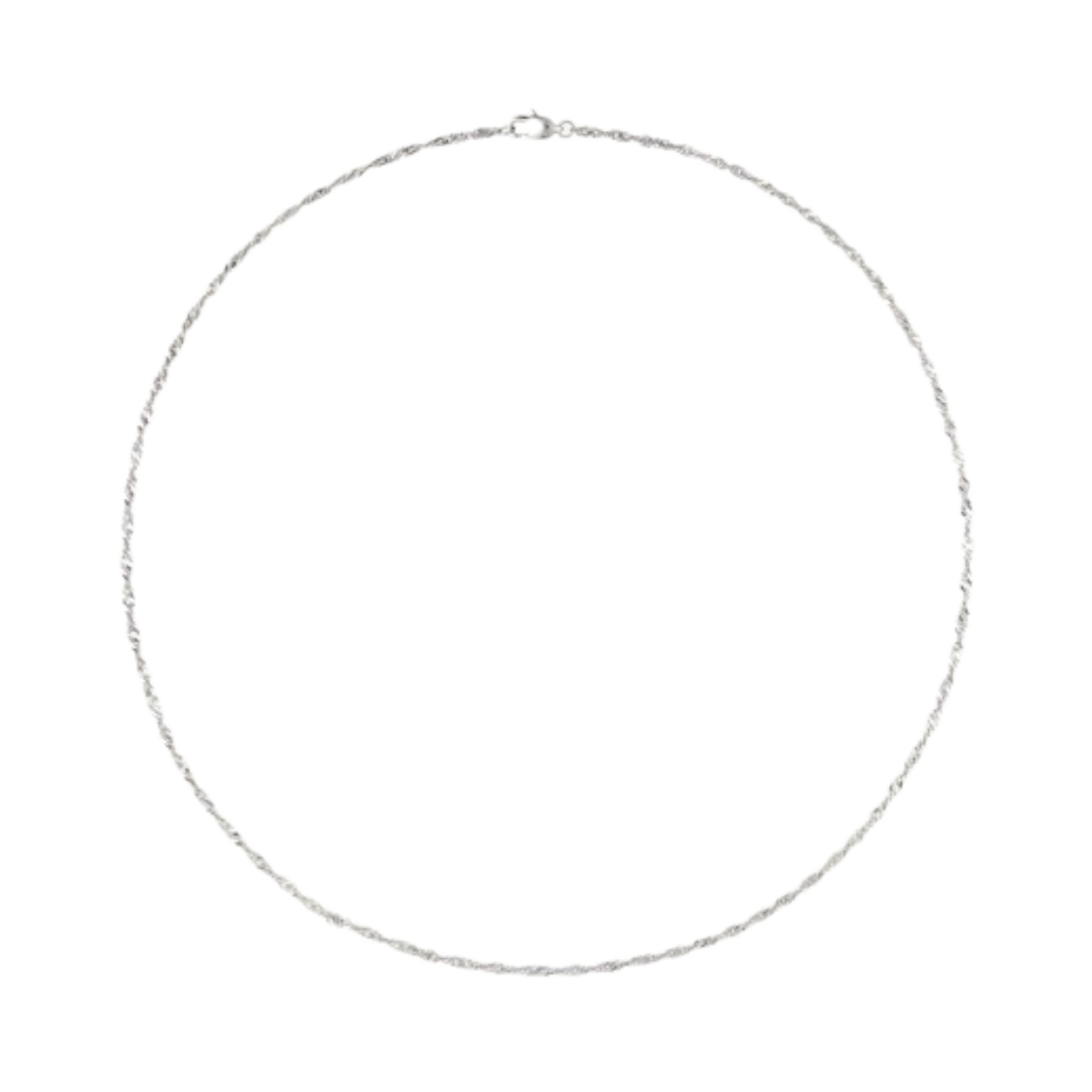 Twirl Silver Necklace - Silver