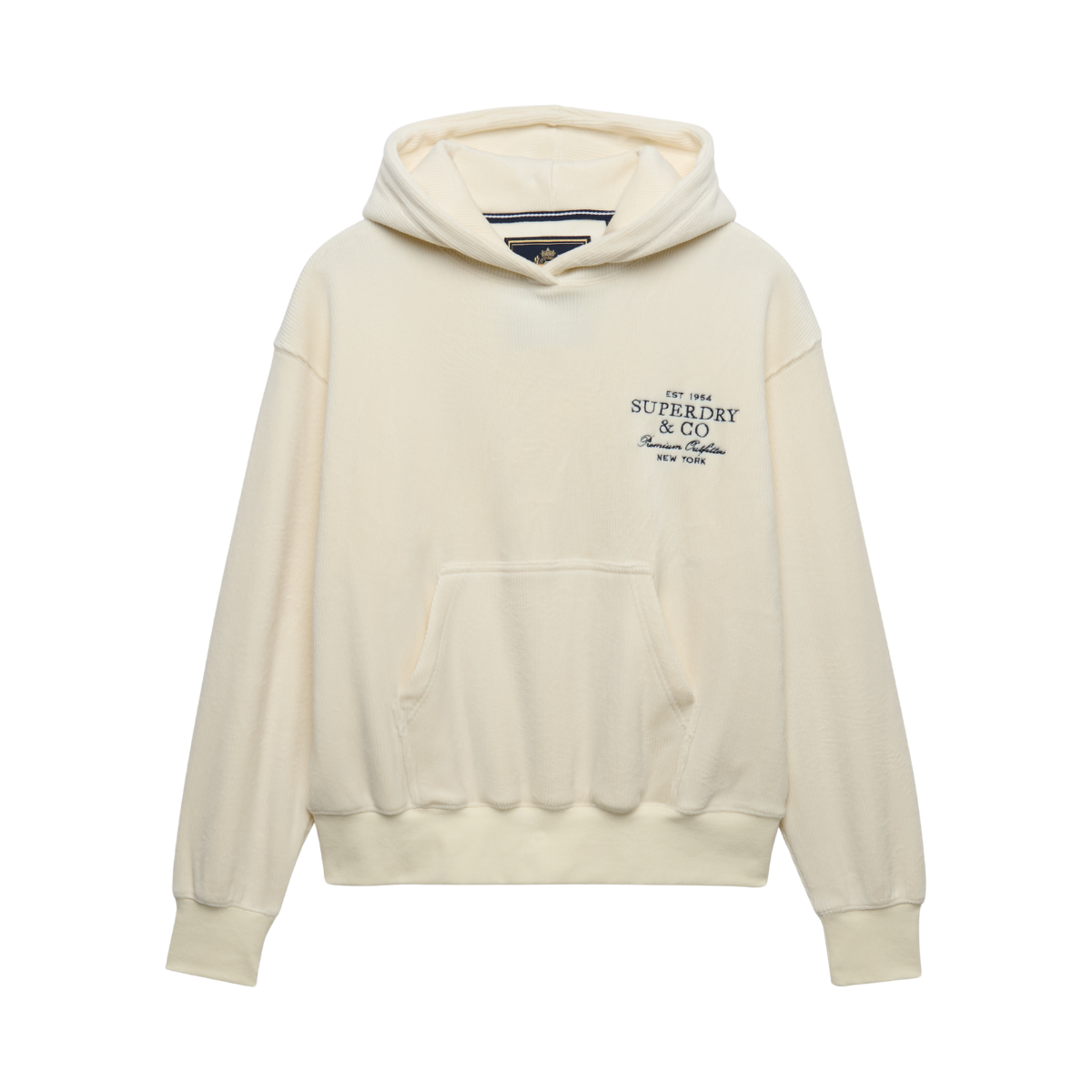 Drop Needle Velour Hood - 22C Cream