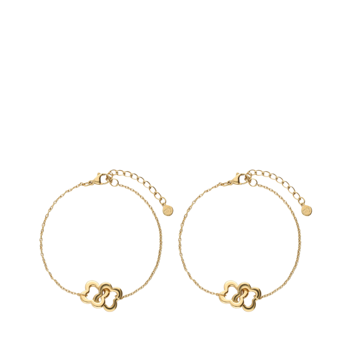 Bracelet set forever connected clover - Gold