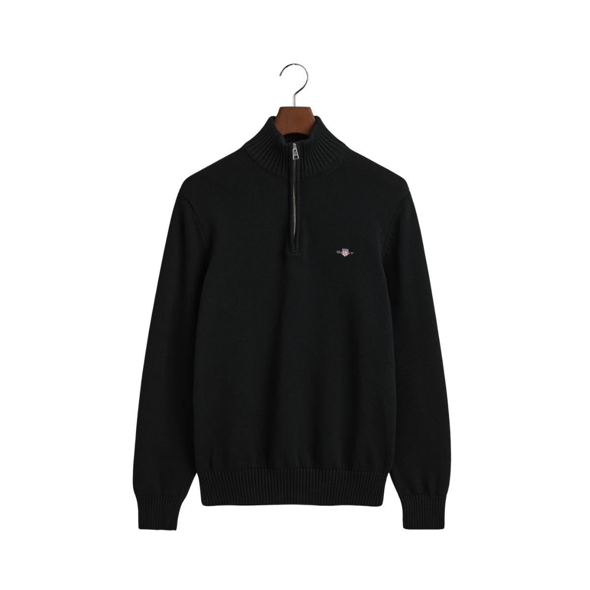 Casual Cotton Halfzip - Black