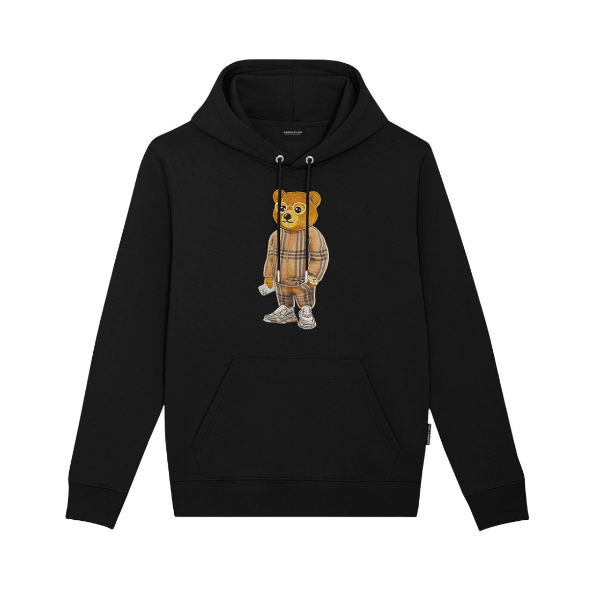 Embroidered Hoodie Filou CXLVIII - Black