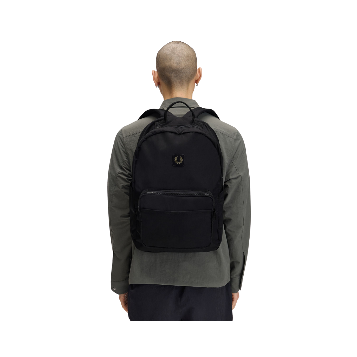 Crinkle Nylon Backpack - Black