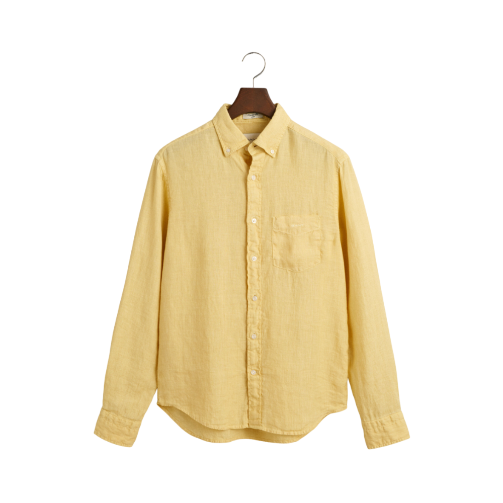 GMNT Dyed Linen SS Shirt - 726 Dusty Yellow