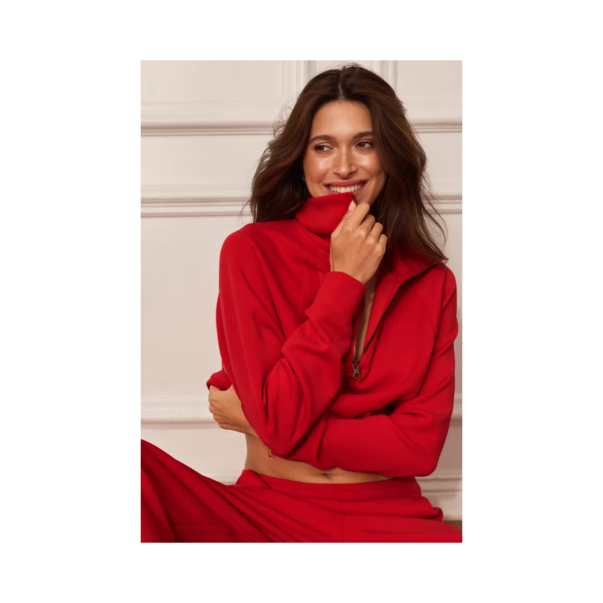 Studio Soft Halfzip Sweatshirt - Flame Scarlet