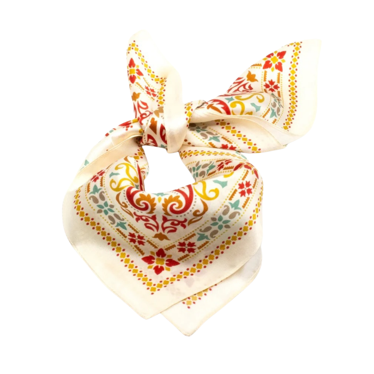 Auteuil Silk Scarf 50x50cm - red