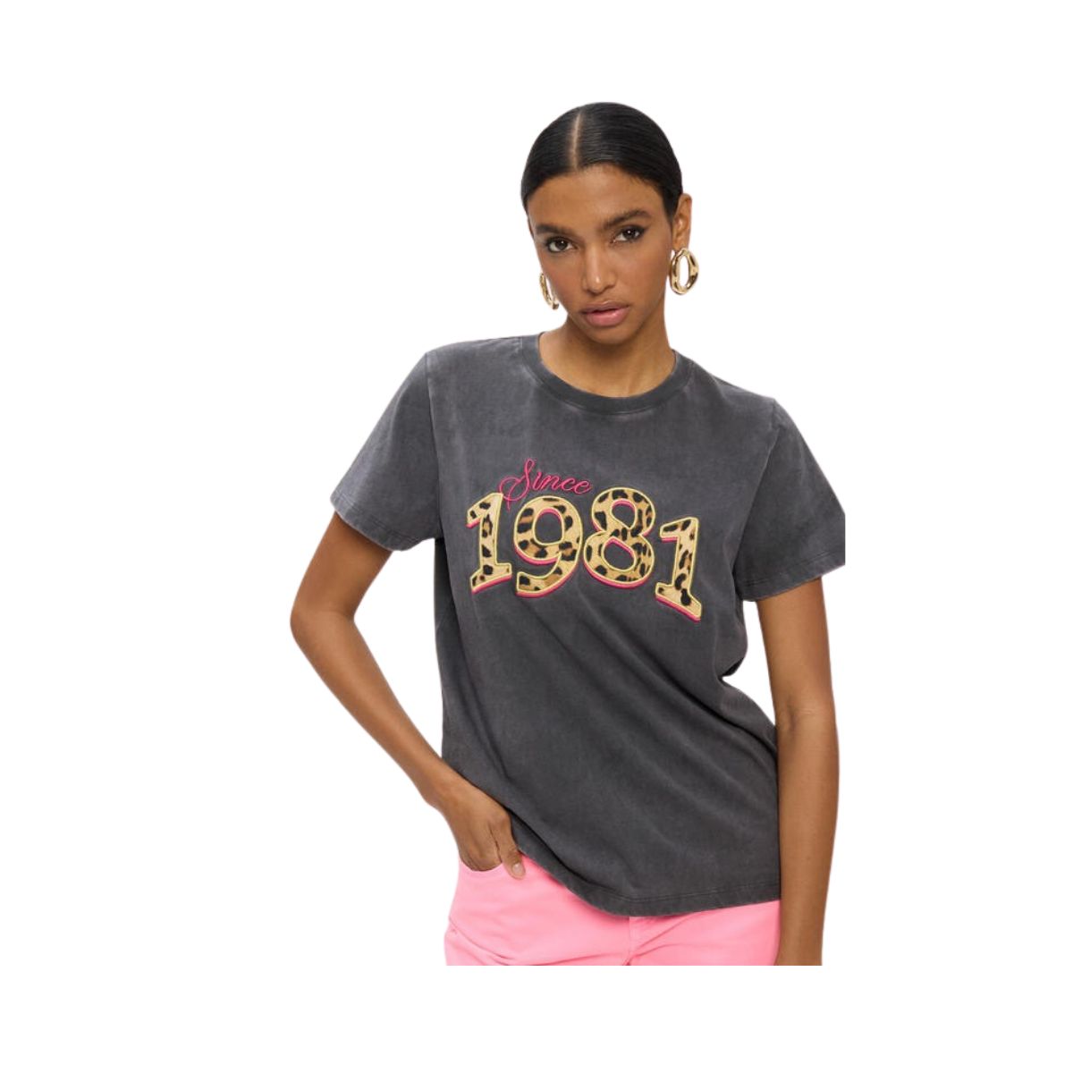 1981 Leopard T-Shirt - Dark Grey