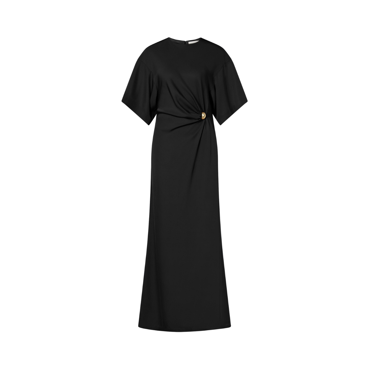 Zilla Brooch Detailed Maxi Dress - Black