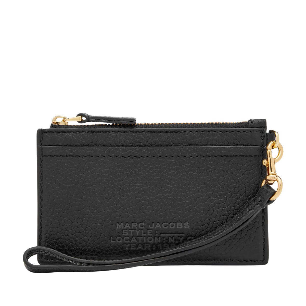 The Top Zip Wristlet Wallet - Black
