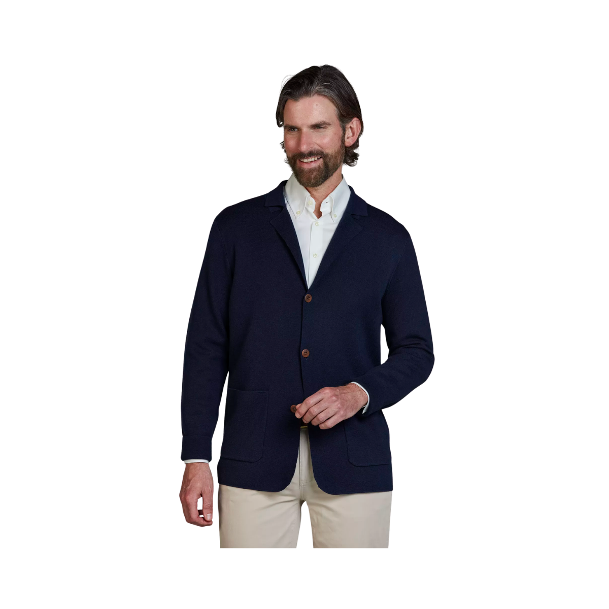 Knitted Club Cardigan - Navy