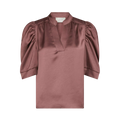 Roella Heavy Sateen Blouse - Dark Rose