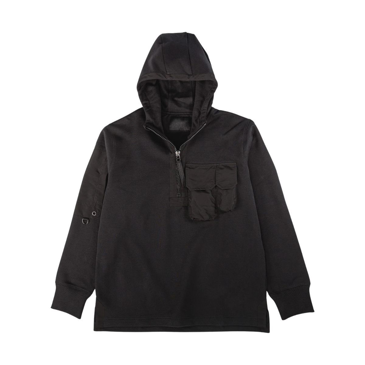 Half Zip Hoodie - Black