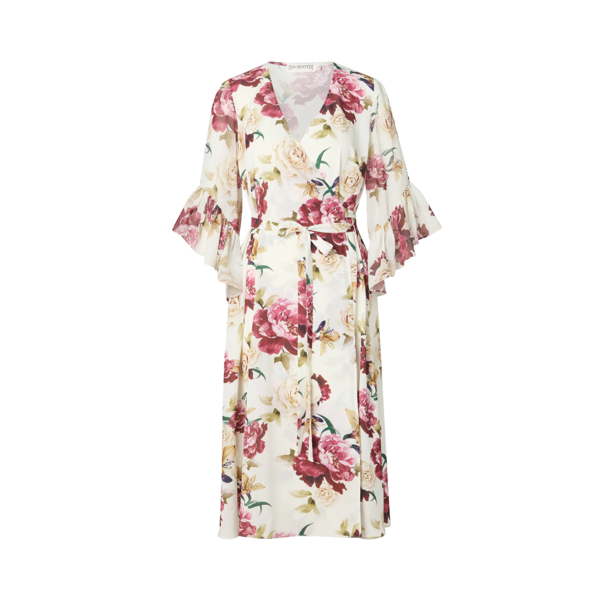 356 PEARL DRESS - CREME RED FLORAL