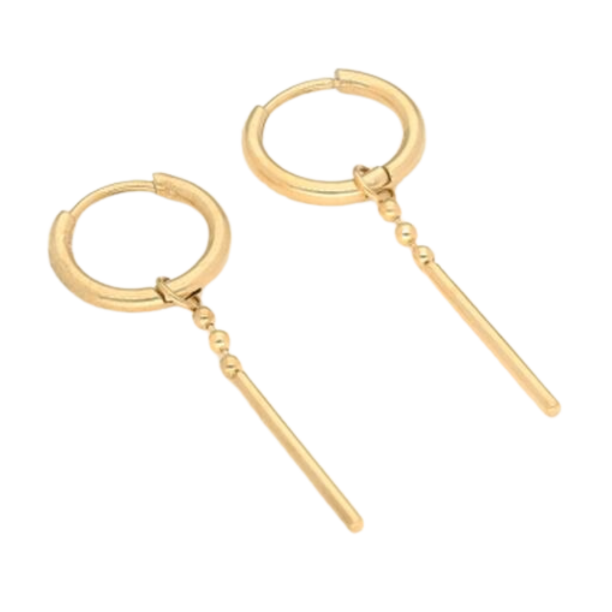 Oorringen Bolletjes & Staafje - 1200 Gold