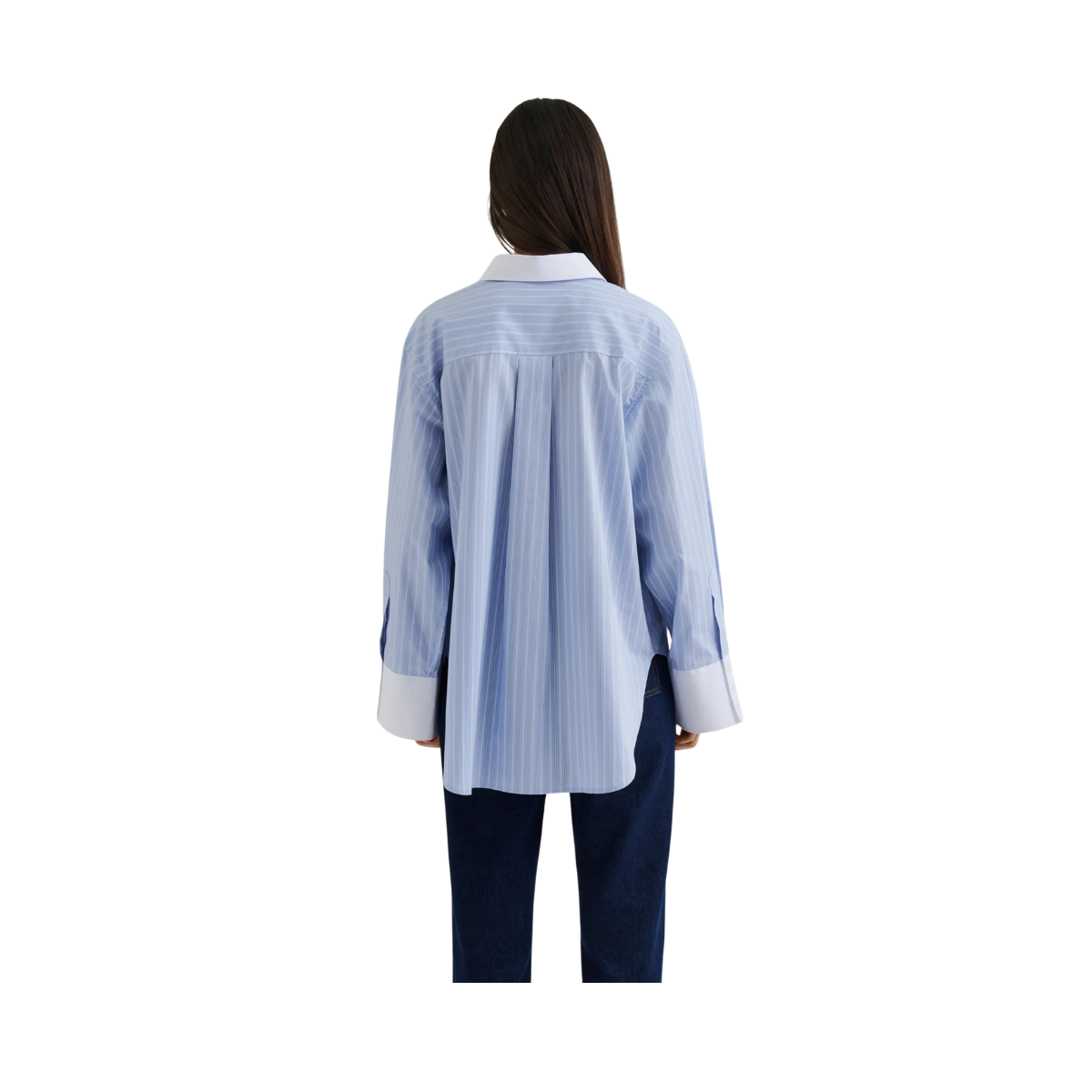 Classic Poplin Shirt - Light Blue Stripe