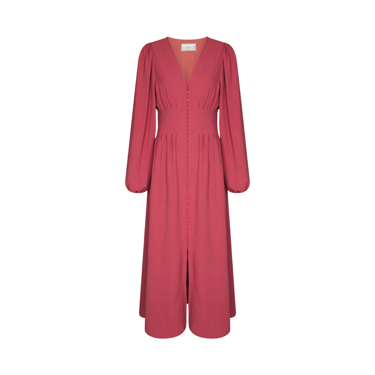 Annelie Solid Crepe Dress - Cherry Pink