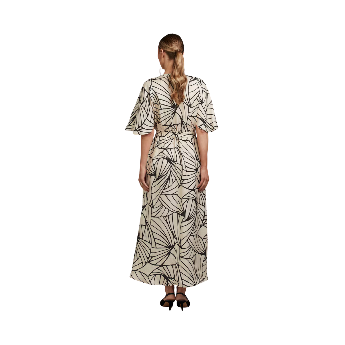 Leonora Dress - Light Beige Pattern