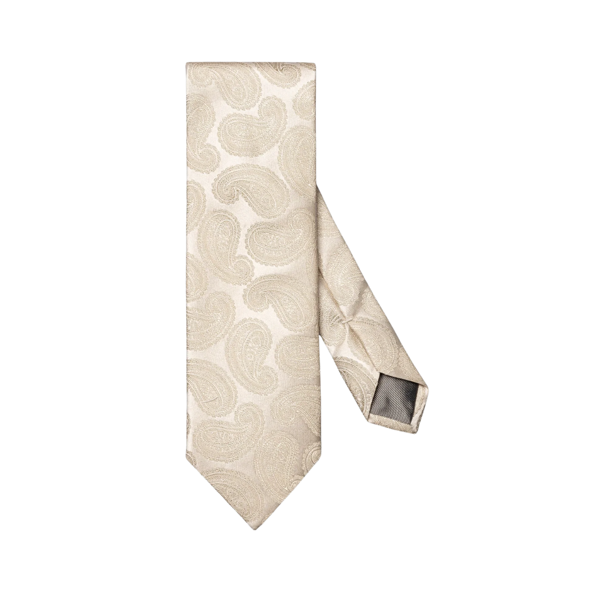 Paisley Woven Silk Tie - 30 Beige