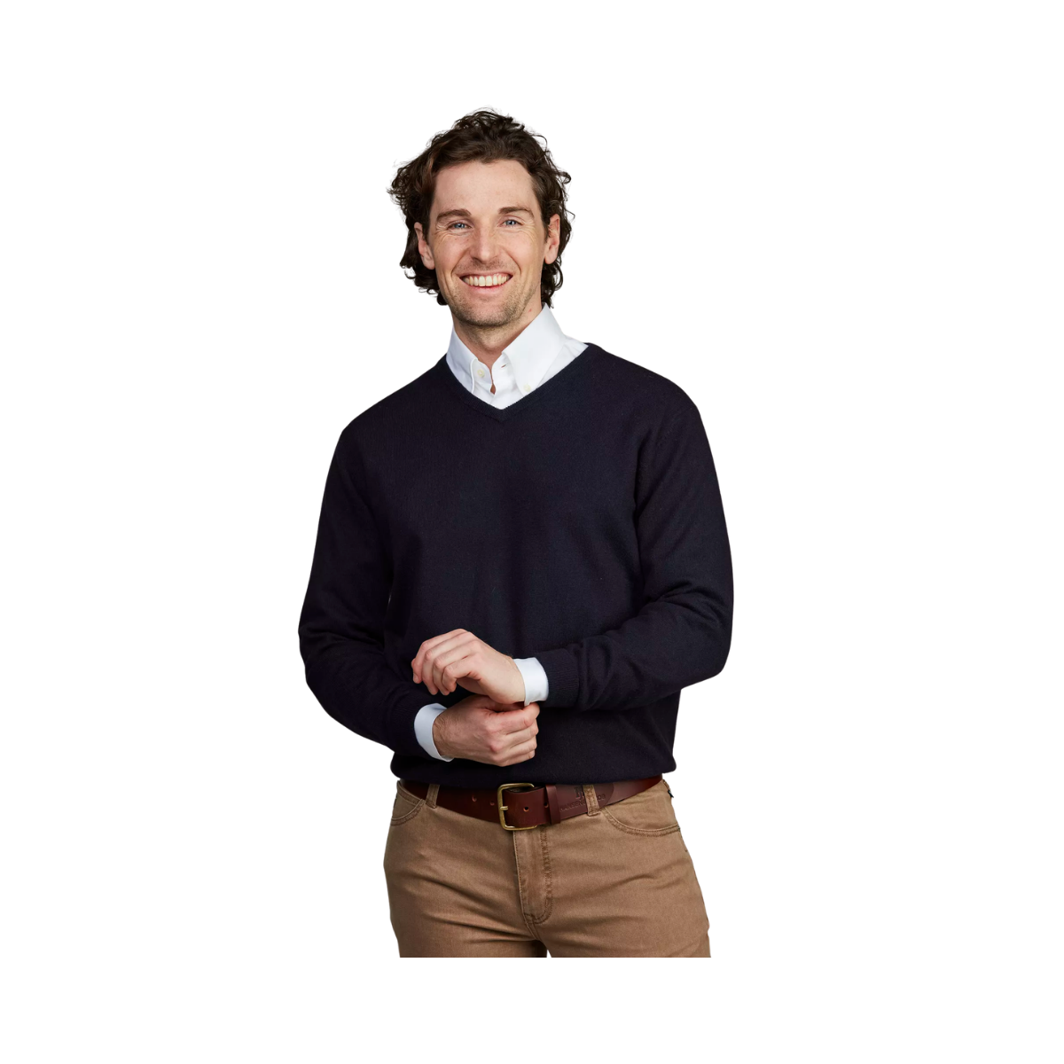 Geelong Knitted Sweater - Navy
