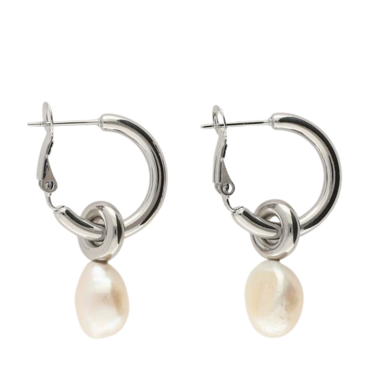 Oorringen Met Parel - 1500 Silver