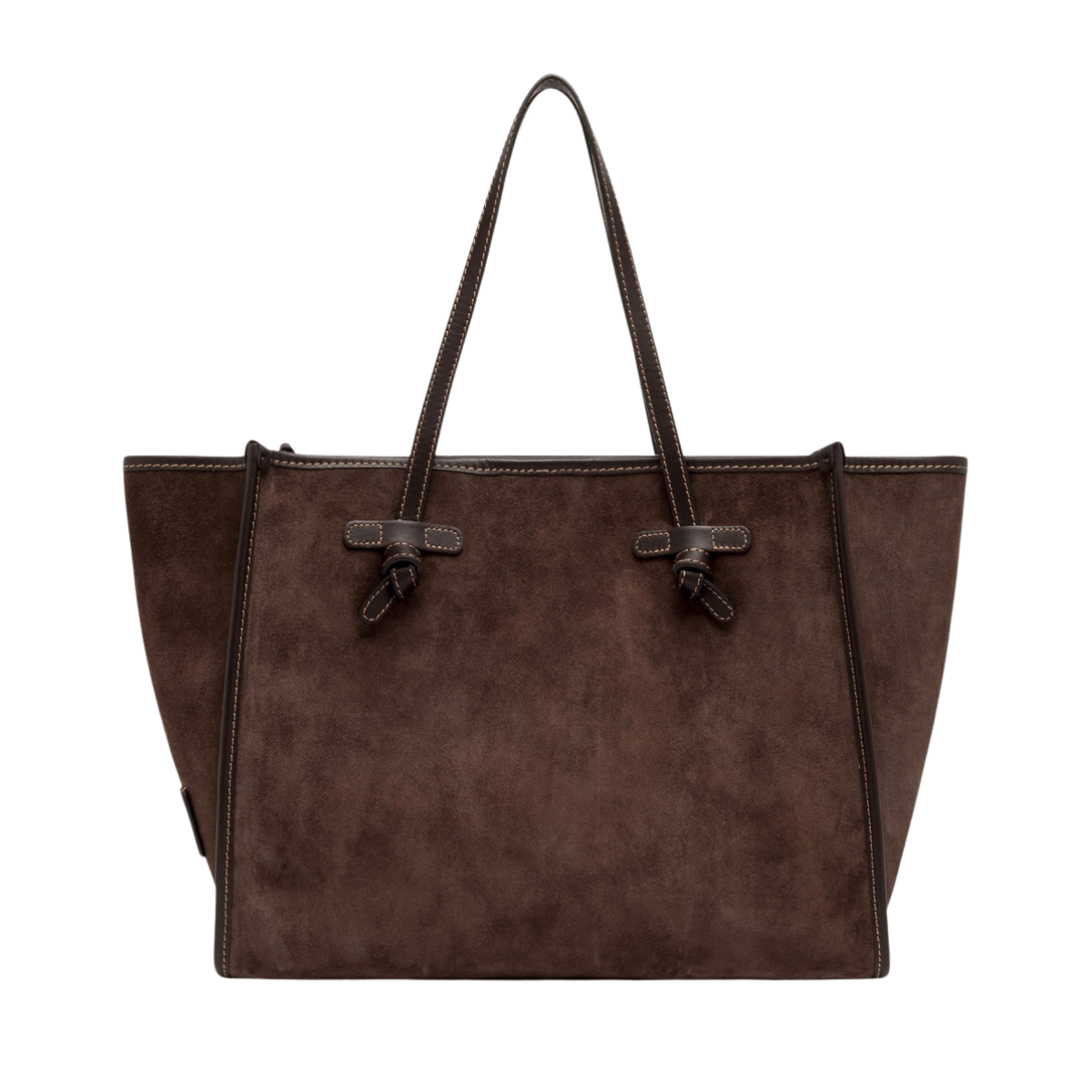 Marcella Suede Shopping Bag - Espresso