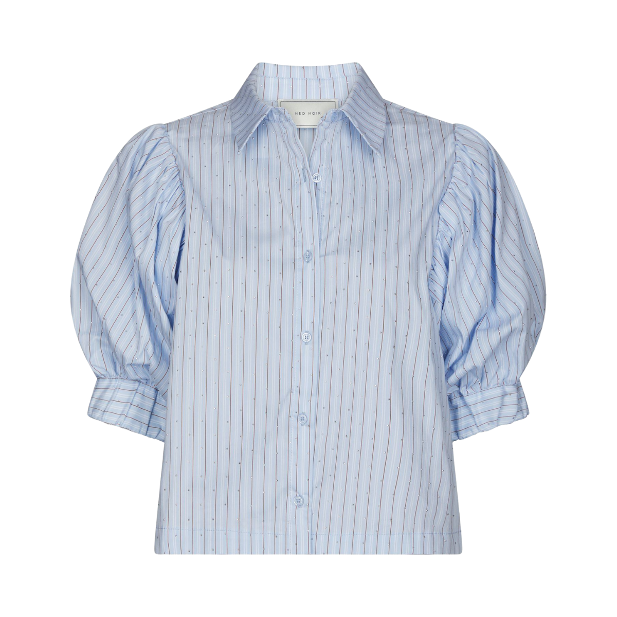 Etta Stripe Stone Shirt - Light Blue