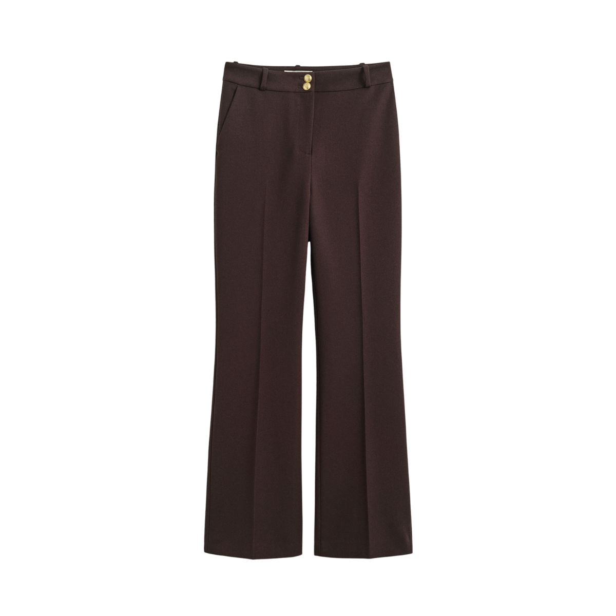 Slim Flare Nautical Pants - Deep Brown
