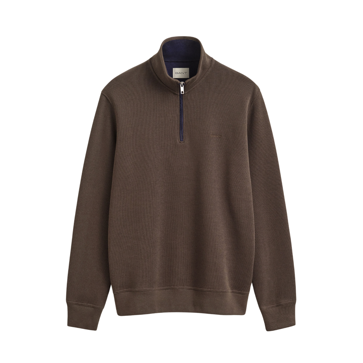 Sacker Rib Half Zip - Shadow Brown