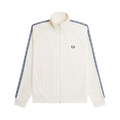 Contrast Tape Track Jacket - Ecru/Navy