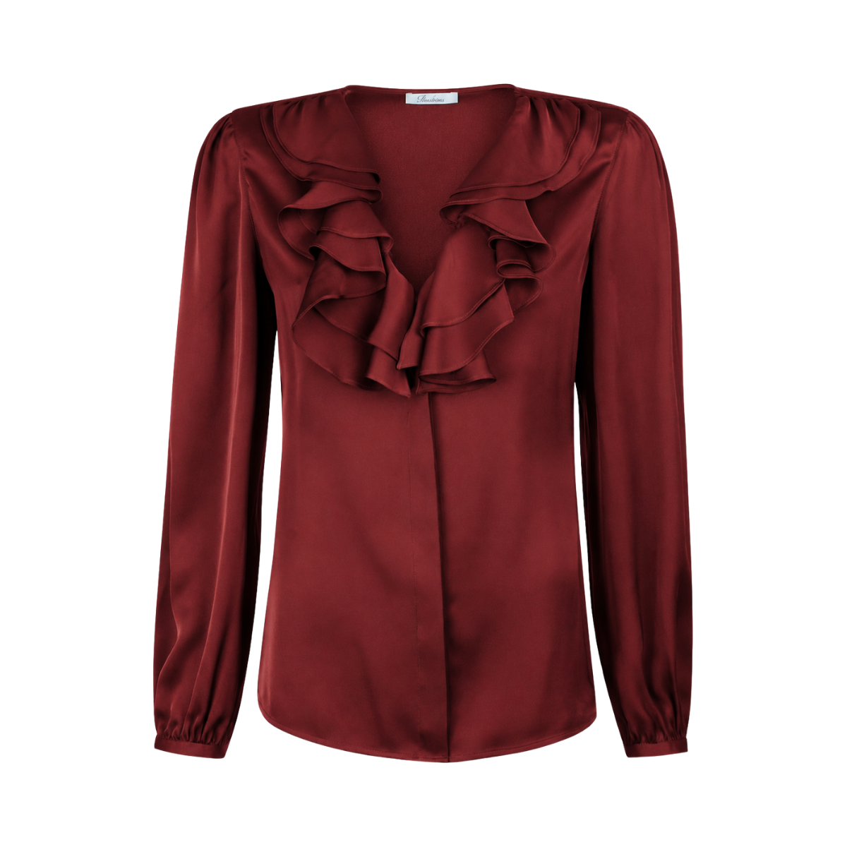 Mona Blouse Frill - 680 Dark Red