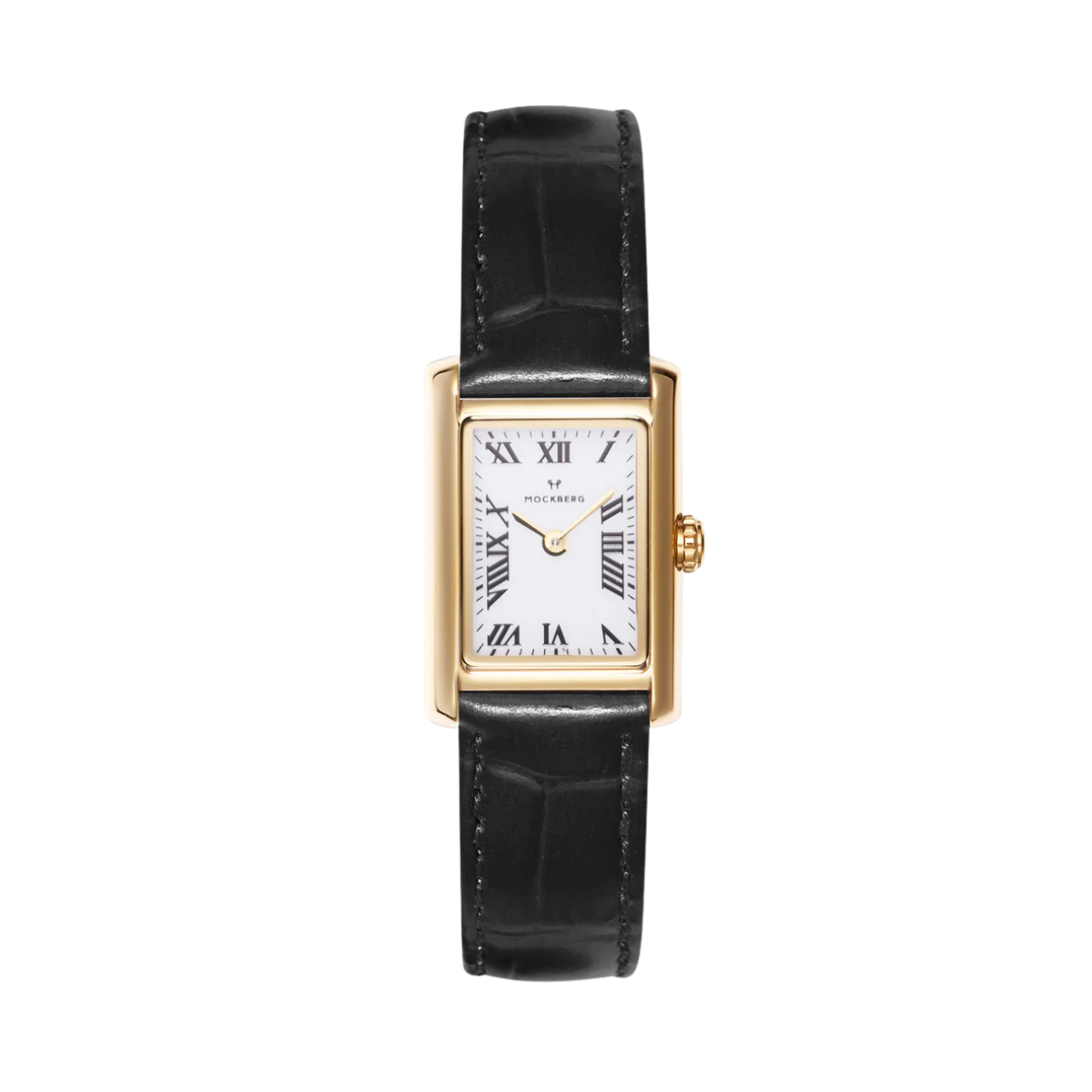 Timeless Black Leather Gold Watch - Gold