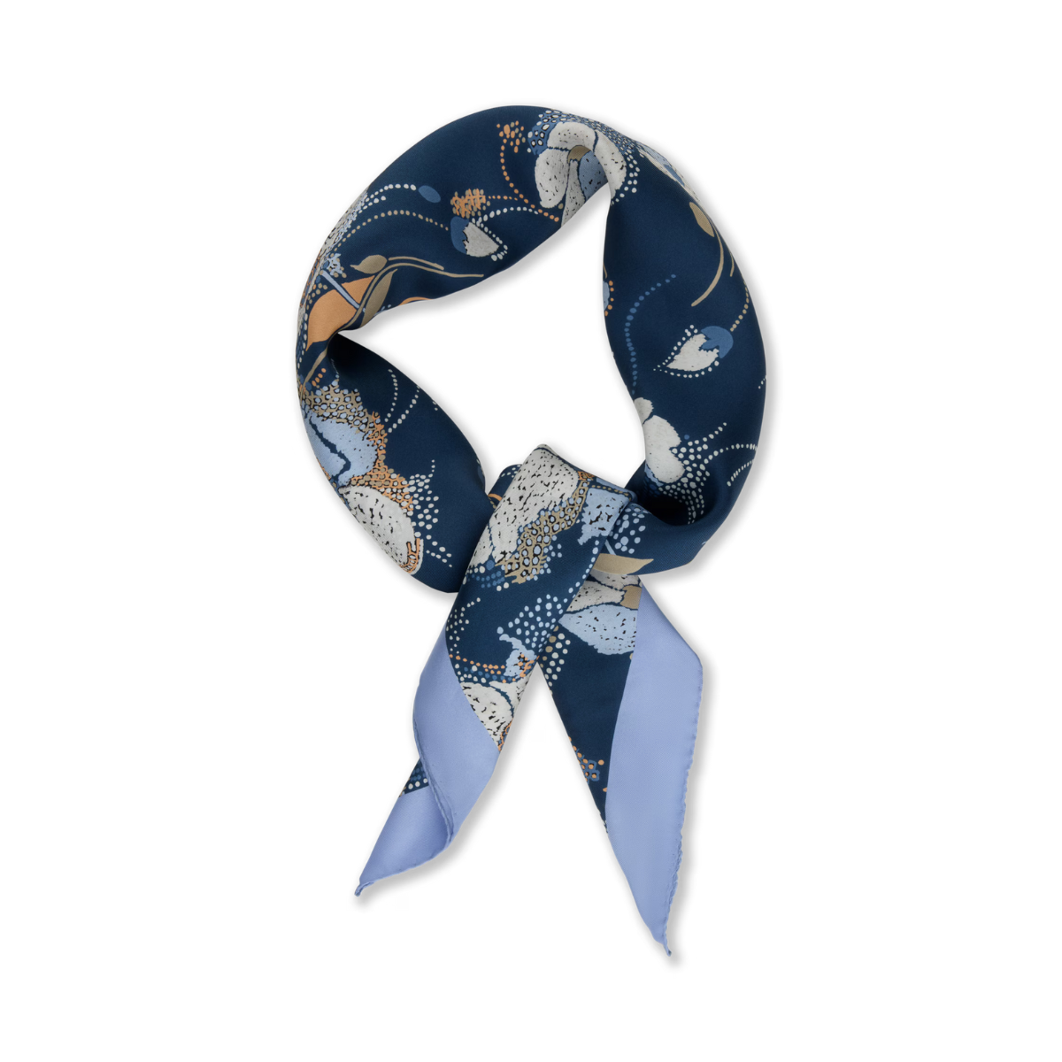 Scarf 90x90cm - 181 Navy Pattern
