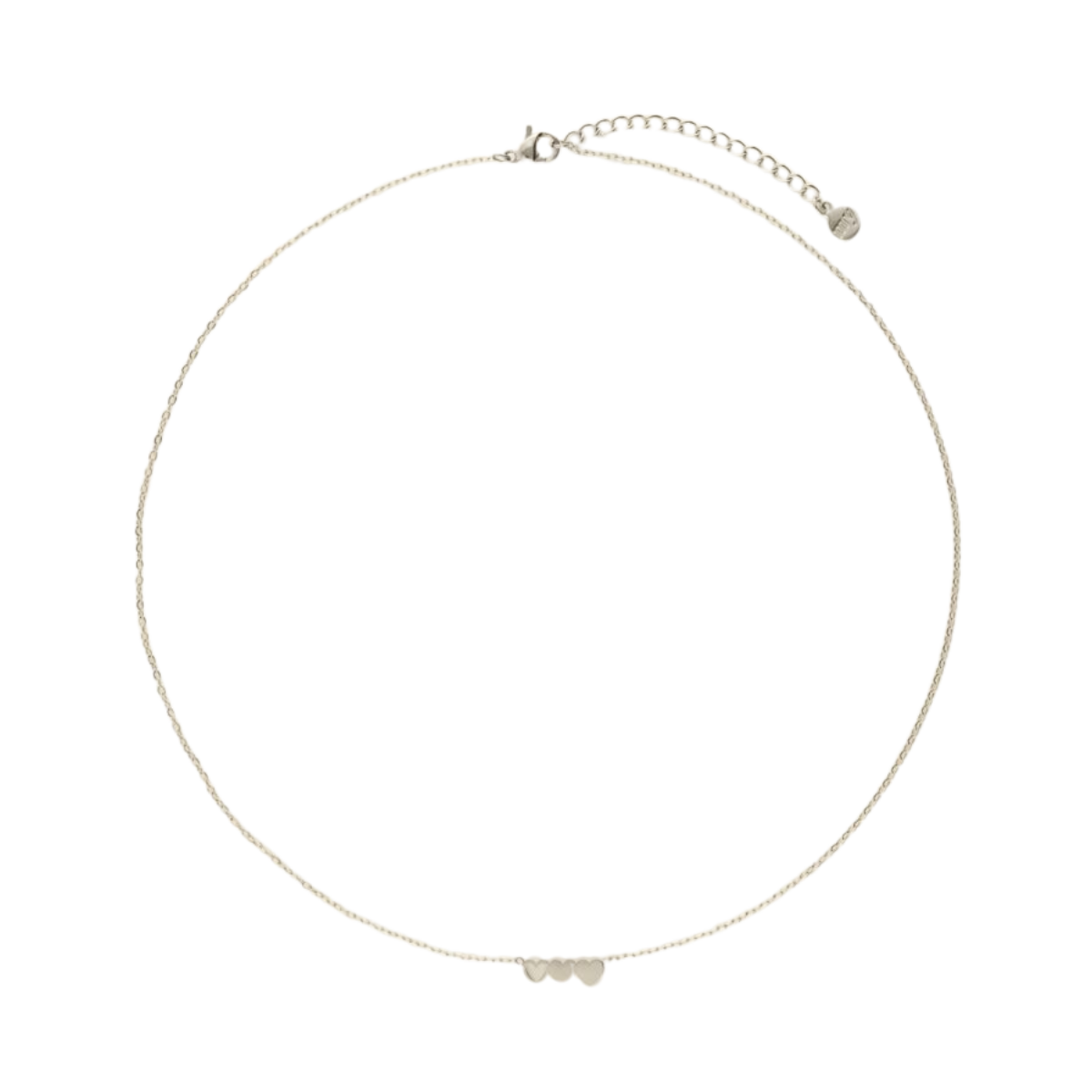 Necklace Set 3 Hearts - Silver