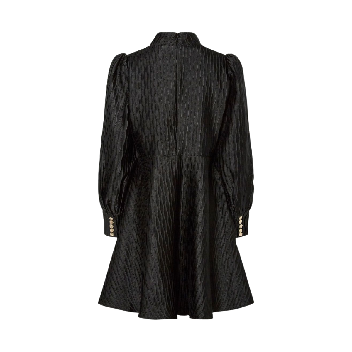 YASRipple LS Dress - Black