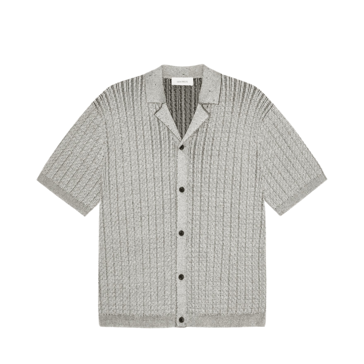 Evan Knitted Shirt - 320 Grey Melange