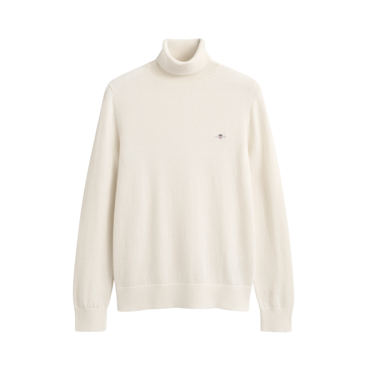 Wool Cotton Turtleneck - Cream