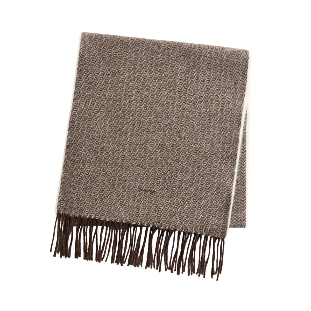 Herringbone Scarf - Rich Brown