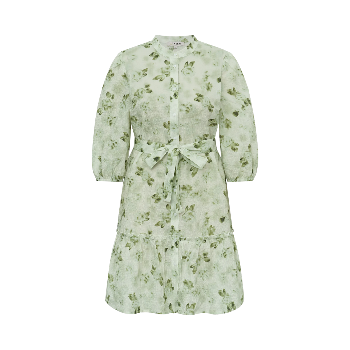 Kate Dress - Forest Green/White