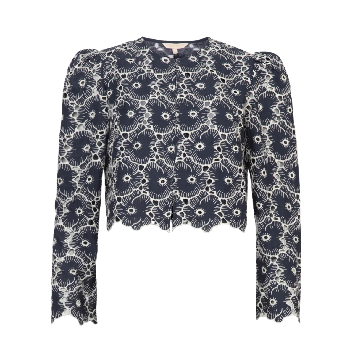 Broderie Angalise Jacket - Marine